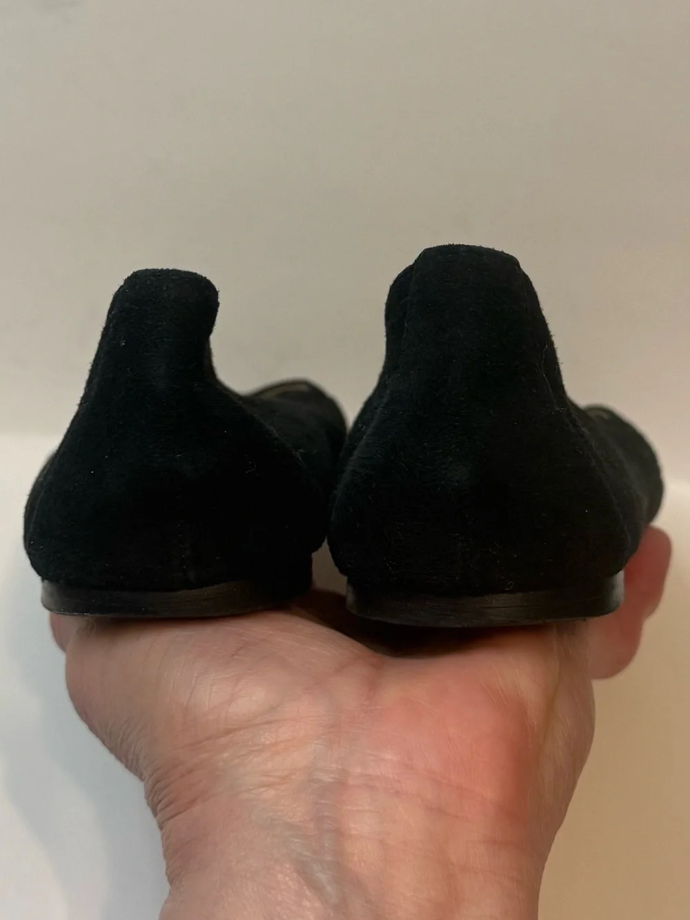J. Crew Nora Suede Black Cut Out Ballet Flats 6